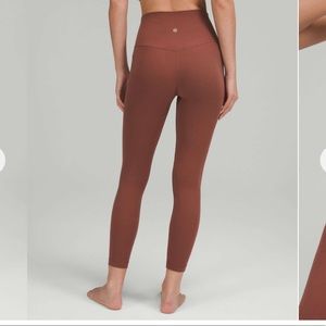 NWT lululemon Align HR Pant 25” Smoky Red GOLDlogo